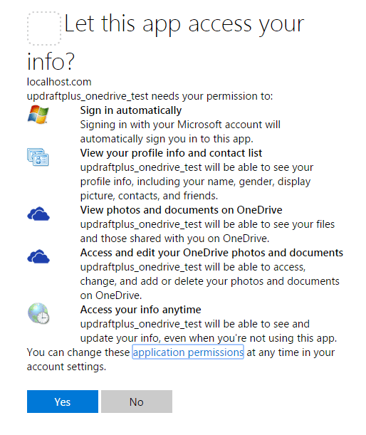 Authorization screen saved