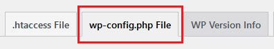 Wp config file tab