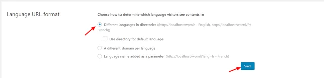 Language url format