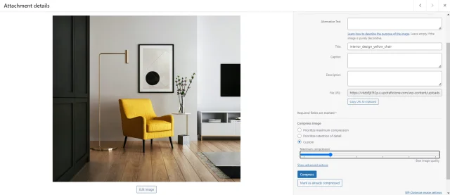Image library compression