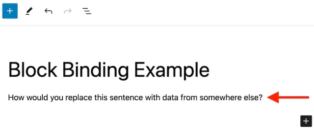 Screenshot of WordPress enchanced block editor