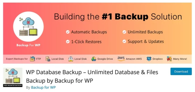 Wp database backup