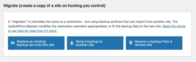 You can create a quick copy of your site for migration purposes in UpdraftPlus