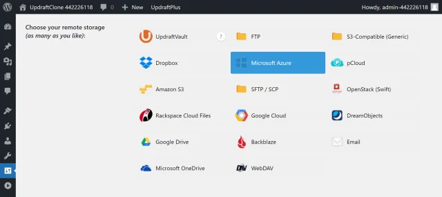 Select microsoft azure